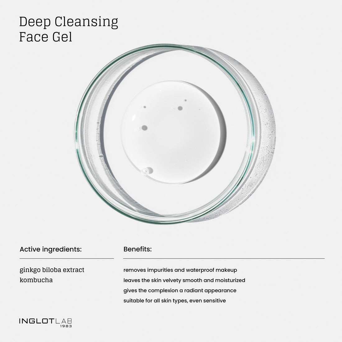 Inglot Lab Deep Cleansing Face Gel