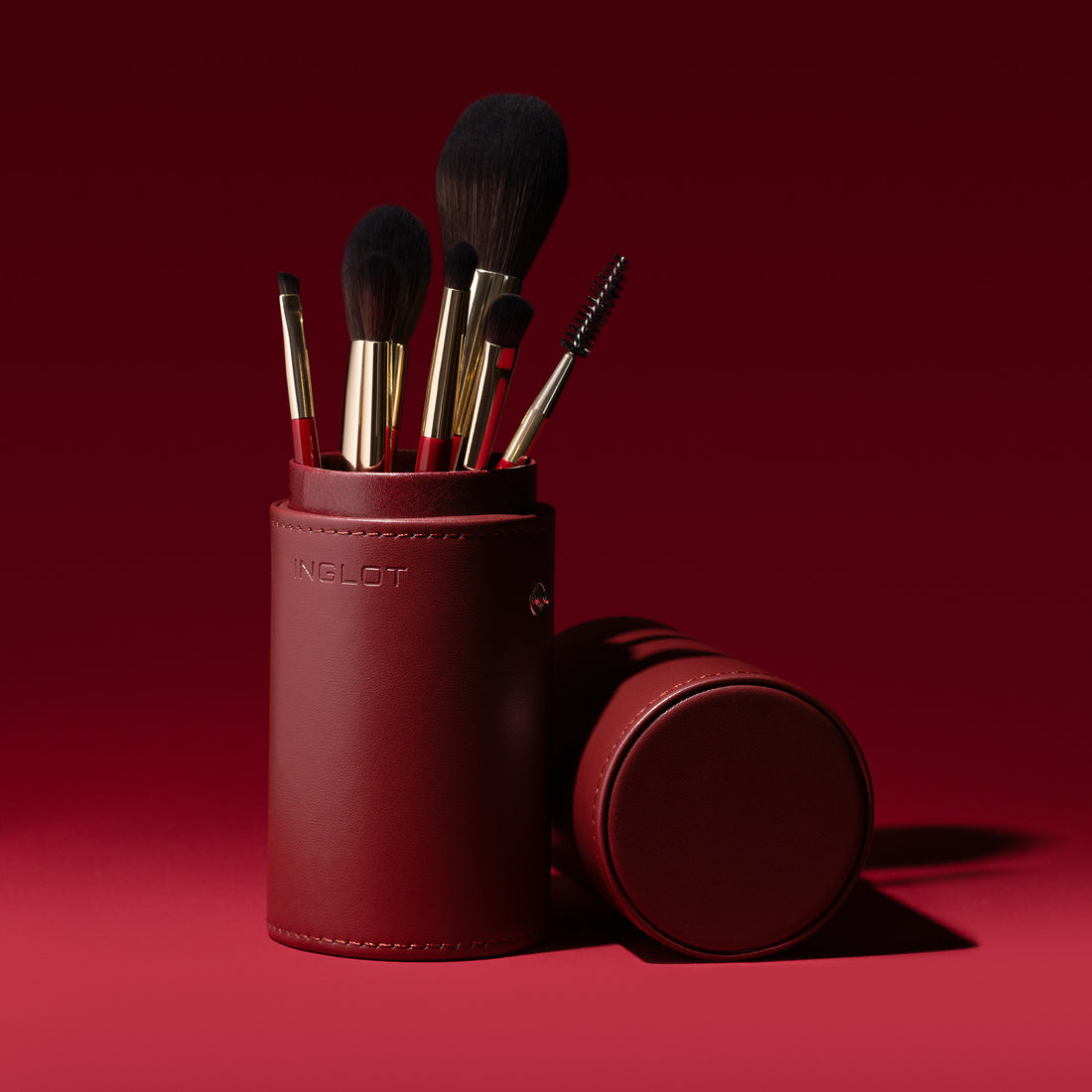 Brush Tube Makeup Set (Burgundy)