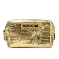 Cosmetic Bag Crocodile Gold Large