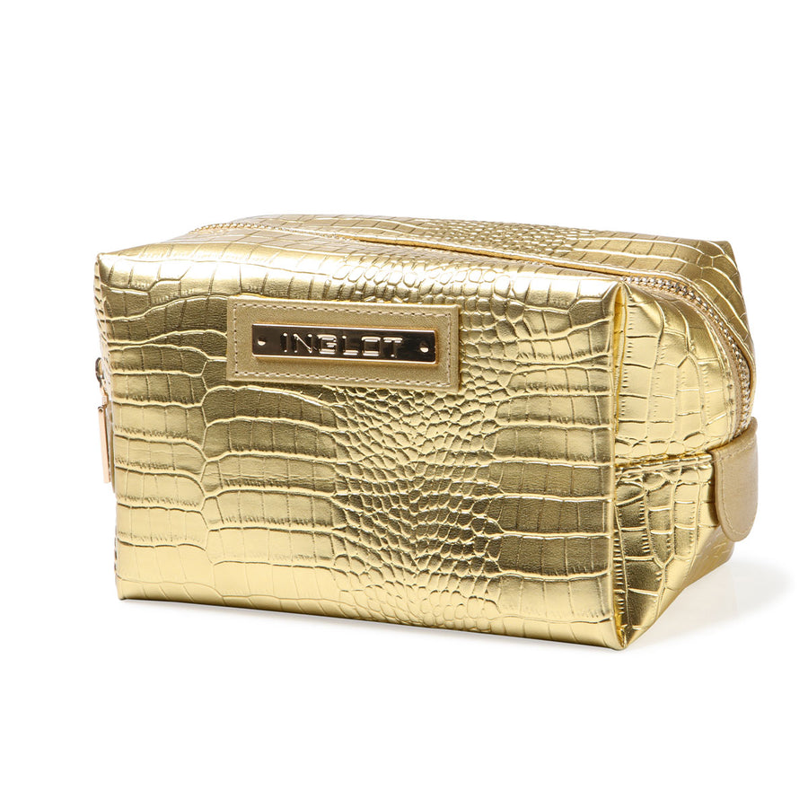 Cosmetic Bag Crocodile Gold Large